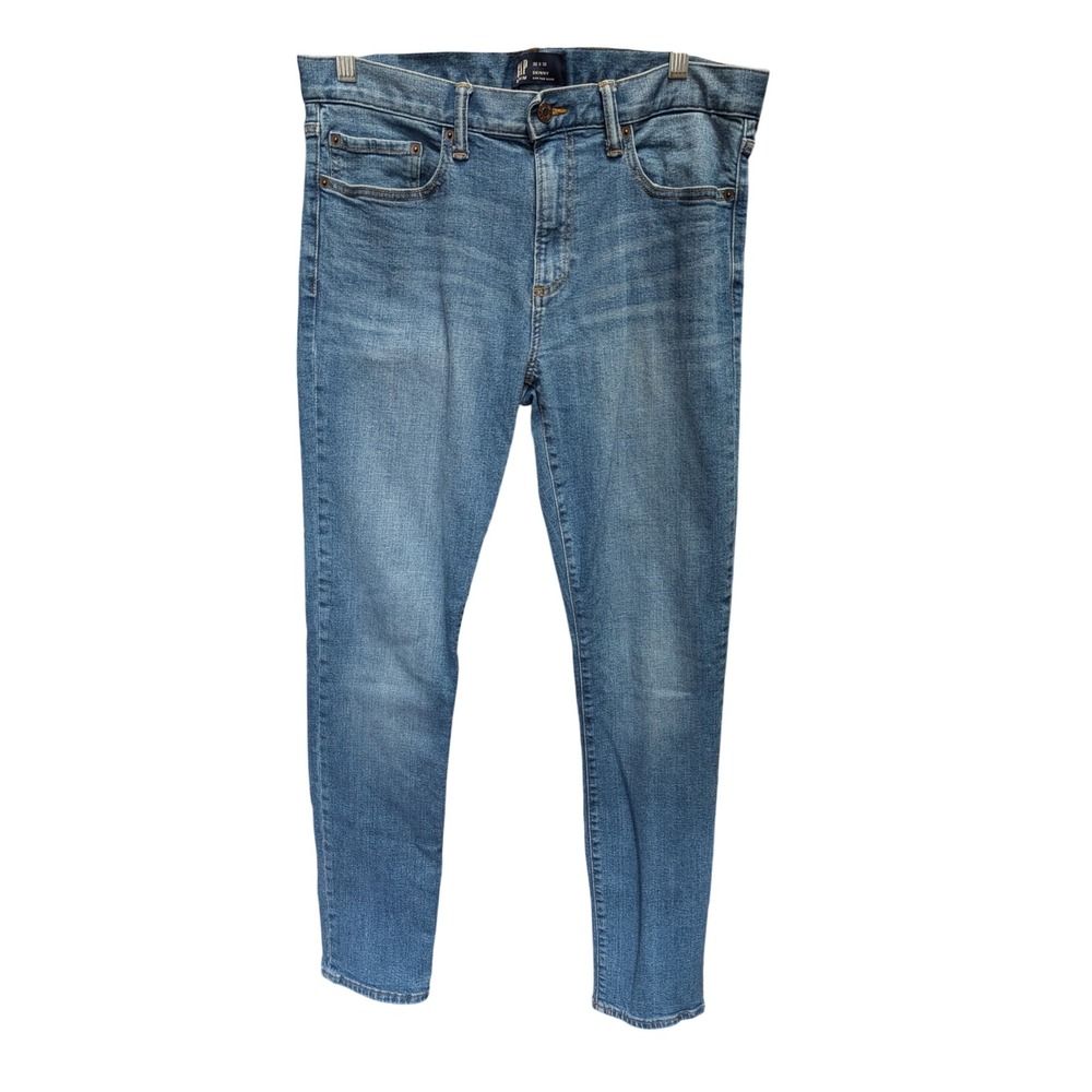 Gap Skinny Jeans Mens 32x32 Blue Excellent Medium Wash Gap For Good Stretch